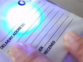 紫外激光塑料标签打标